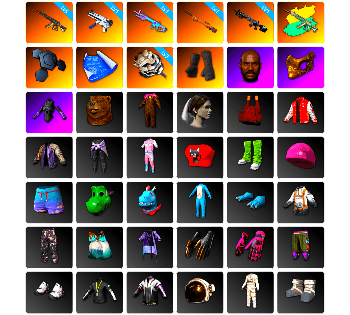 Duncan's Infiltrator Handwraps, Jonathan Kamau, PGC 2021 Contingent Chaos Mask, Bunny Academy Sailor Gloves, Parachute, Grizz's Mask - 1