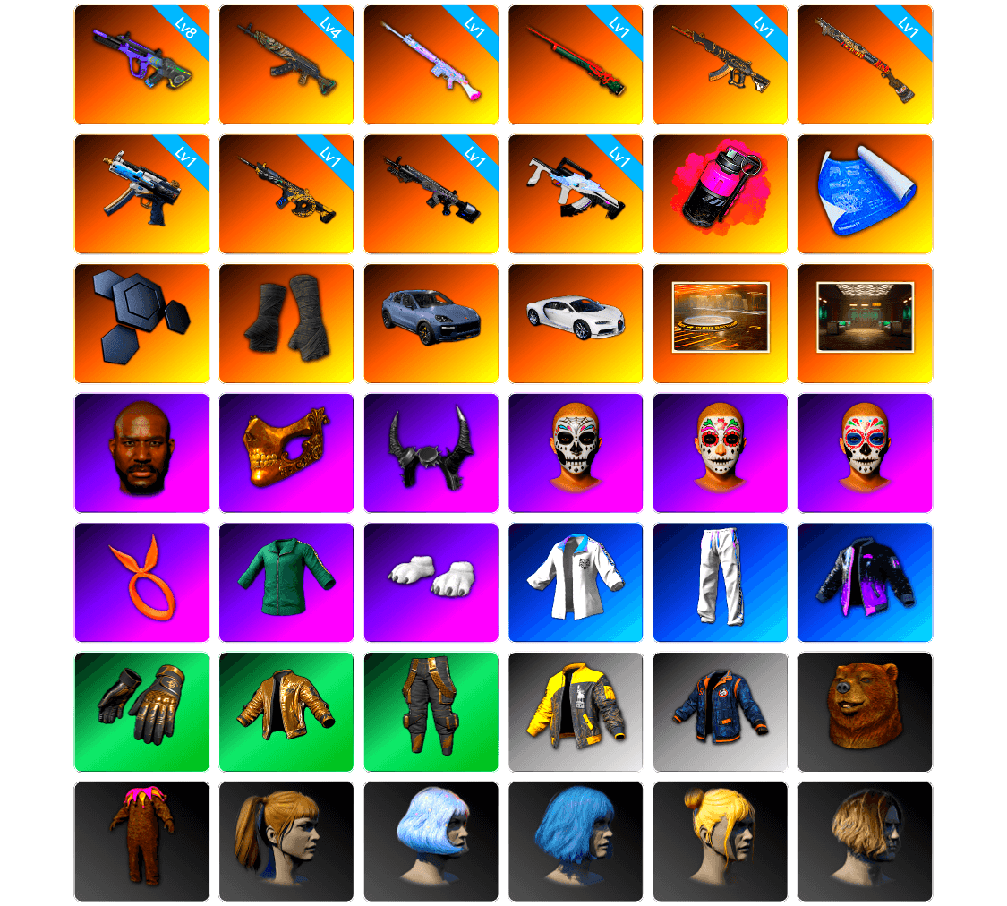 Magenta Smoke Grenade, Duncan's Infiltrator Handwraps, «Cayenne Turbo GT» SUV, «Chiron» Sports Car, Showroom, Secret Showroom, Jonathan Kamau, PGC 2021 Contingent Chaos Mask, Demon Biker Horns, Polar Bear Feet, Harley Quinn's Hair, Bunny Academy Sailor Gloves, Rash Beixli Xtra Tough Jacket, XingHun's Tiger Strike Jacket, XingHun's Tiger Strike Pants, Exquisite Pants, XingHun's Tiger Strike Snow Glasses, XiongDi Hoodie, StreamerOne, GPT 2025 Four Angry Men Jacket, Parachute, Douyu Biker Jacket, Blue Thunder Gloves, Grizz's Mask, DOUYU T-shirt, Sideshow Bear Feet - 1