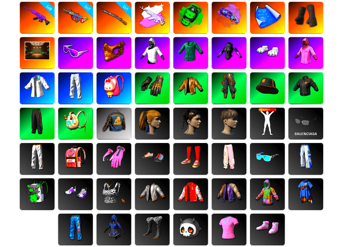 Emerald Smoke Grenade, Purple Magical Mist — M79, Duncan's Infiltrator Handwraps, Secret Showroom, Snow Glasses, PGC 2021 Contingent Chaos Mask, WackyJacky101's Jacket, Polar Bear Feet, Rash Beixli Xtra Tough Jacket, Harley Quinn's Hair, Bunny Academy Sailor Gloves, Rash Beixli Xtra Tough Jacket, XingHun's Tiger Strike Jacket, XingHun's Tiger Strike Pants, PCL 2019 Phase 2 Jacket, Exquisite Pants, XingHun's Tiger Strike Snow Glasses, StreamerOne, GPT 2025 Four Angry Men Jacket, Blue Thunder Gloves, Shark Bite - Kar98k, Grizz's Mask, MET Asia Series Bomber Jacket - 1