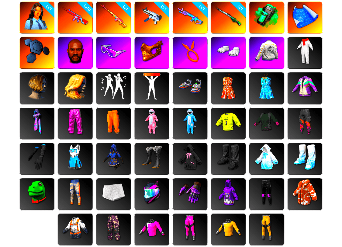 Rest in Pink — Dragunov [1], Teal Smoke Grenade, Jonathan Kamau, Snow Glasses, PGC 2021 Contingent Chaos Mask, Polar Bear Feet, Bunny Academy Sailor Gloves, PEL 2019 Phase 2 Jacket, Full Autumn — M416, Grizz's Mask - 1