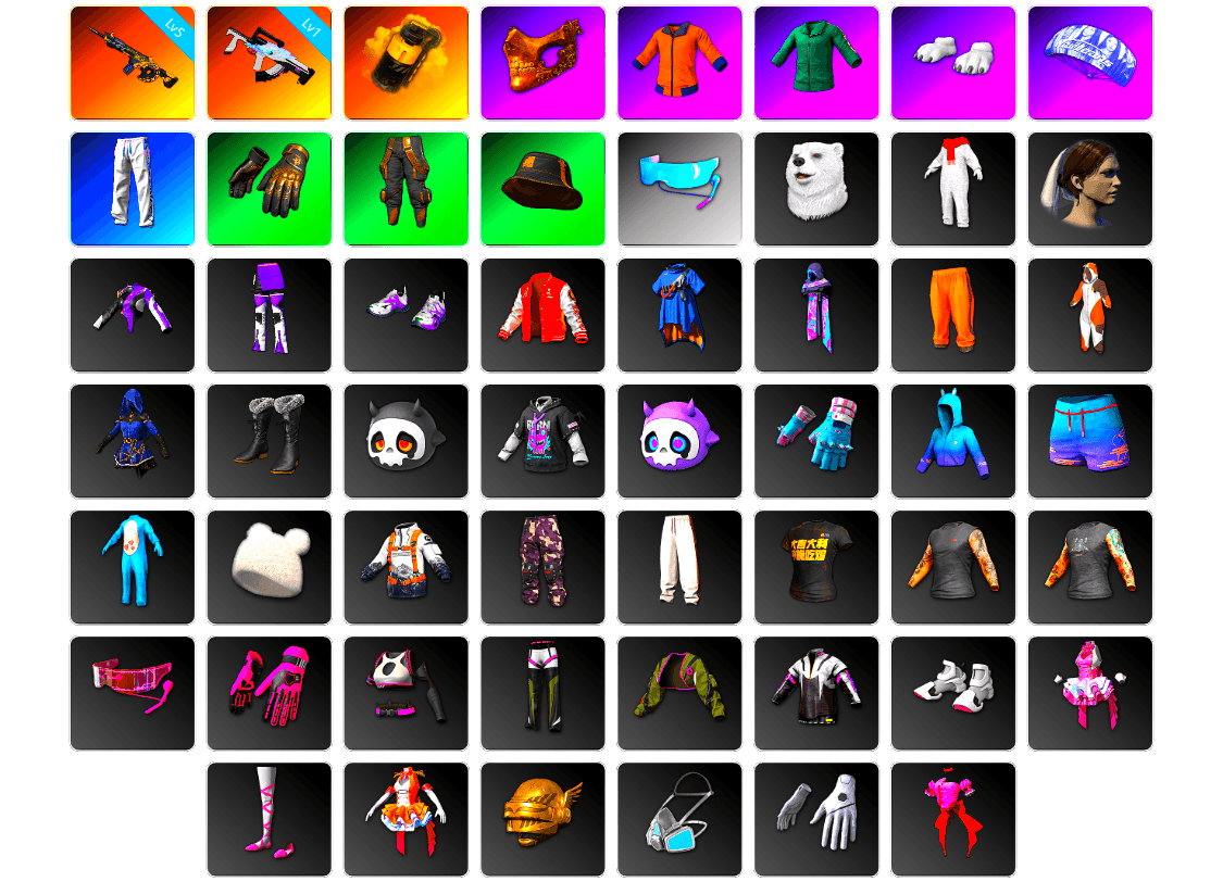 Yellow Smoke Grenade, PGC 2021 Contingent Chaos Mask, Work Jacket, Polar Bear Feet, Parachute, XingHun's Tiger Strike Pants, Aixleft's Gaming Streamer Hoodie, StreamerOne, Grizz's Mask, Sideshow Bear Feet - 1