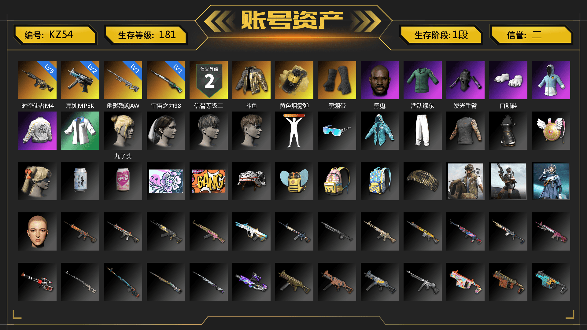 Douyu Biker Jacket, Yellow Smoke Grenade, Duncan's Infiltrator Handwraps, Jonathan Kamau, Polar Bear Feet, Ryan the Lion Hoodie, PEL 2019 Phase 2 Jacket, XingHun's Tiger Strike Jacket - 1