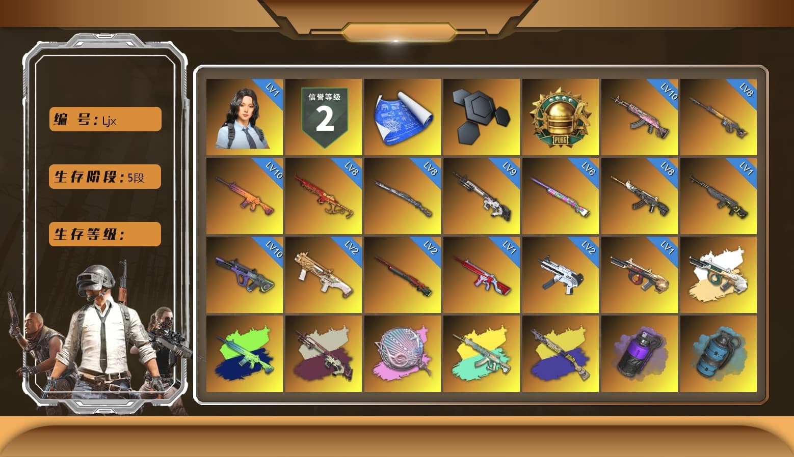 Siren — Pan (Pink), Purple Smoke Grenade, Azure Smoke Grenade, Blue Fog of Fury — M79, Hi-top Trainers (Red), Duncan's Infiltrator Handwraps, Harley Quinn's Hair, The Joker's Hair, «V12 Vantage Roadster» Sports Car, «V12 Vantage Roadster (Luxe)» Sports Car, «DBX707» SUV, Showroom, Winter Hideout, Secret Showroom, 9S's Hairstyle, La Catrina Makeup, The Joker's Hair, Jonathan Kamau, PGC 2021 Contingent Chaos Mask, Snow Glasses, PLAYERUNKNOWN's Bandana, Heavy Fur Coat (Black), Polar Bear Feet, Rash Beixli Xtra Tough Jacket, Harley Quinn's Hair, Hairstyle PGI.S, Bunny Academy Sailor Gloves, Rash Beixli Xtra Tough Jacket, Desolate Warehouse, Harley Quinn's Makeup, PML 2019 Phase 2 Jacket, PJS 2019 Phase 2 Jacket, PCL 2019 Phase 2 Jacket, PKL 2019 Phase 2 Jacket, Aixleft's Gaming Streamer Hoodie, Sideshow Bear Feet, LINE FRIENDS SALLY SET, MET Asia Series Distressed Jeans, NH-Esports Jacket, Jijing's Shorts, StreamerOne, Winner Winner Chicken Dinner T-Shirt (Red), Parachute, aespa - Pan, Full Autumn — M416, PGI.S Colorshift — Beryl M762, 17SHOU's Beryl M762, NH-ESPORTS - Beryl M762, Bengal Blade - SCAR-L, MOZZ's M24, Pigff's DBS, KAKAO FRIENDS ULTIMATE BUNDLE, PUBG Nations Cup 2019 Pan, Crash Test Handwraps, Shark Bite - Kar98k, Grizz's Mask, MET Asia Series Bomber Jacket, JiBaoBa, DOUYU T-shirt, «DBX707» SUV - 1