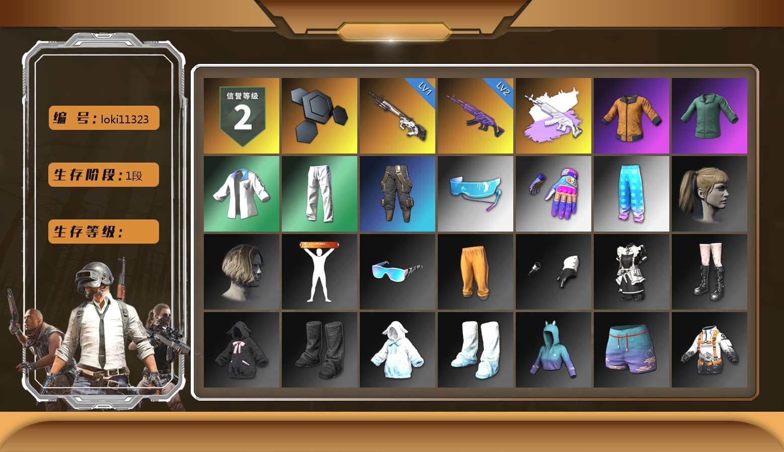 Work Jacket, Harley Quinn's Hair, Bunny Academy Sailor Gloves, XingHun's Tiger Strike Jacket, XingHun's Tiger Strike Pants, Aixleft's Gaming Streamer Hoodie, XingHun's Tiger Strike Snow Glasses - 1