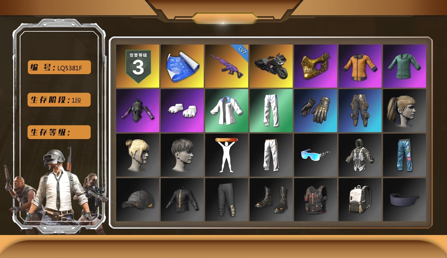 PGC 2021 Contingent Chaos Mask, Polar Bear Feet, Harley Quinn's Hair, XingHun's Tiger Strike Jacket, XingHun's Tiger Strike Pants, Exquisite Pants, HUYA T-shirt - 1