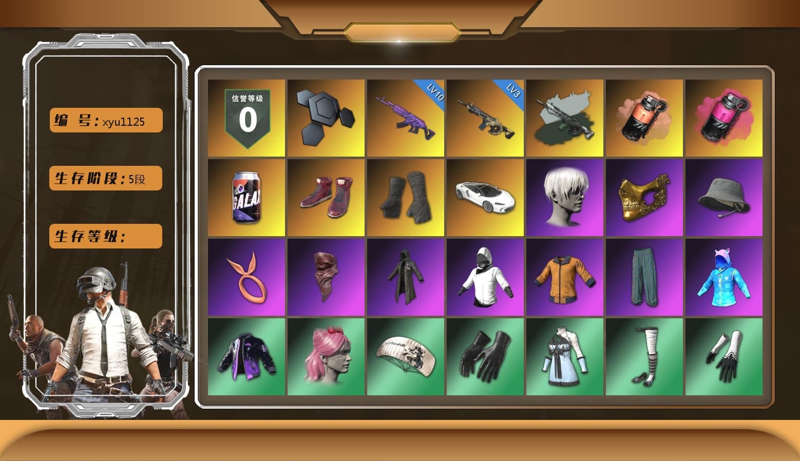 Time Keeper - M416 (Gray Green), Coral Smoke Grenade, Magenta Smoke Grenade, Hi-top Trainers (Red), Duncan's Infiltrator Handwraps, 9S's Hairstyle, PGC 2021 Contingent Chaos Mask, PLAYERUNKNOWN's Bandana, Heavy Fur Coat (Black), Harley Quinn's Hair, Rash Beixli Xtra Tough Jacket, StreamerOne, Full Autumn — M416, GLL Grand Slam Sweatshirt - 1