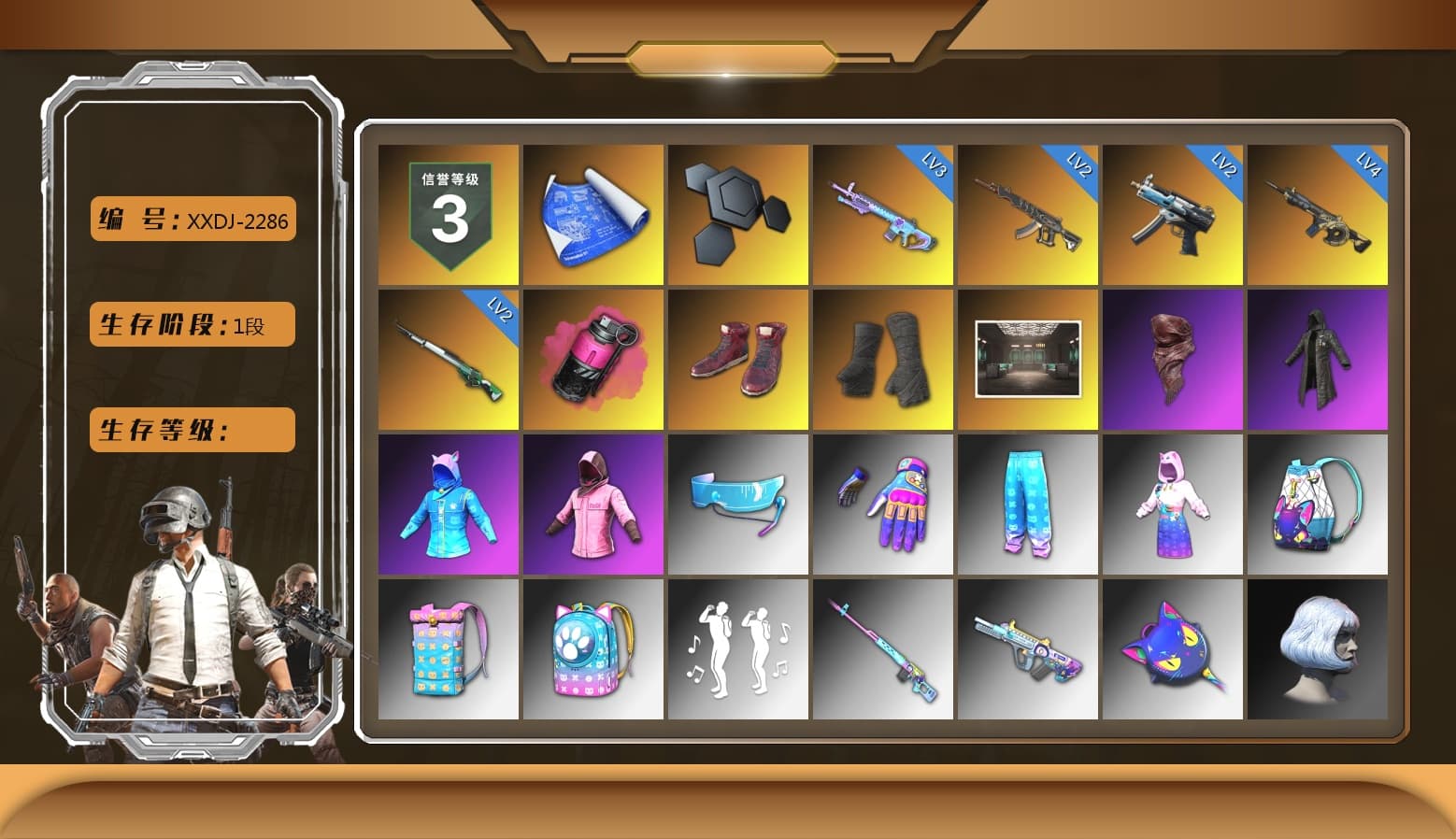 Magenta Smoke Grenade, Hi-top Trainers (Red), Duncan's Infiltrator Handwraps, PLAYERUNKNOWN's Bandana, Heavy Fur Coat (Black), Rash Beixli Xtra Tough Jacket, Rash Beixli Xtra Tough Jacket, Full Autumn — M416 - 1
