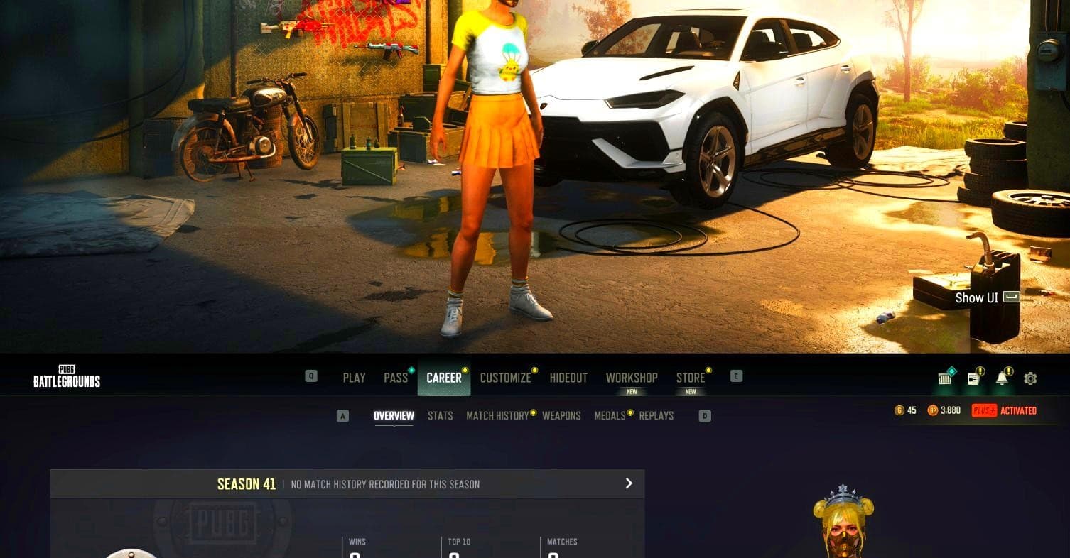 Hi-top Trainers (Red), PGC 2021 Contingent Chaos Mask, PLAYERUNKNOWN's Bandana, Heavy Fur Coat (Black), Rash Beixli Xtra Tough Jacket, Rash Beixli Xtra Tough Jacket, PJS 2019 Phase 2 Jacket, Shark Bite - Kar98k, Grizz's Mask, Parachute - 1