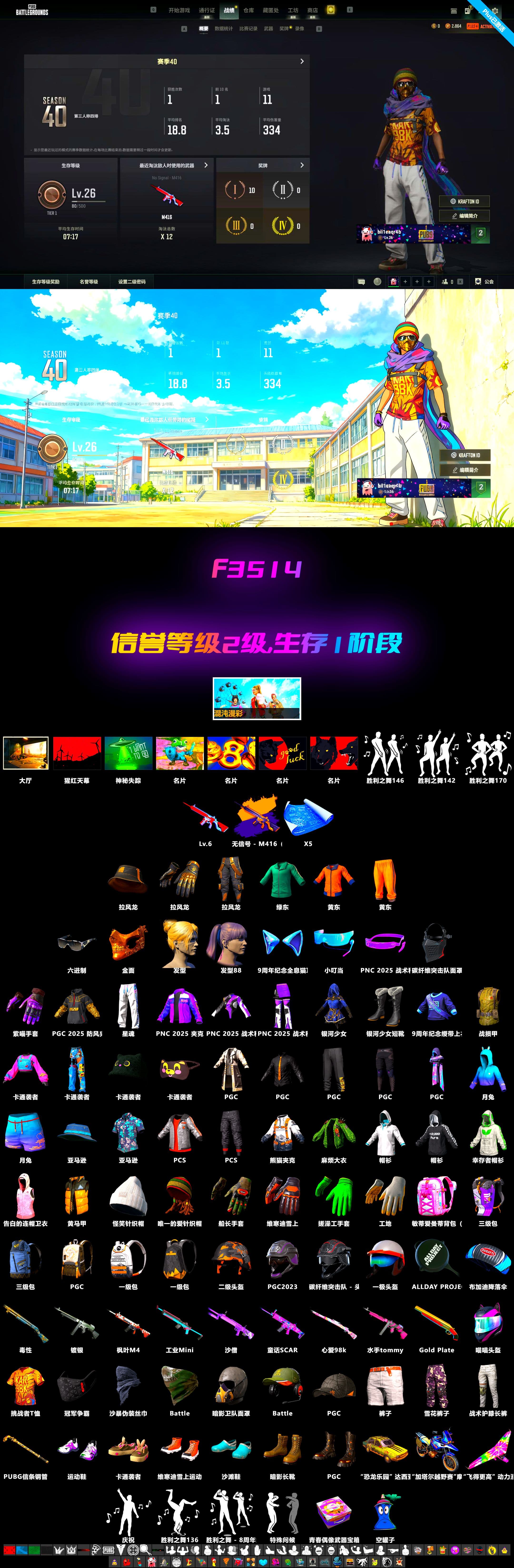 No Signal — M416, PGC 2021 Contingent Chaos Mask, Aixleft's Gaming Streamer Hoodie, Work Jacket - 2