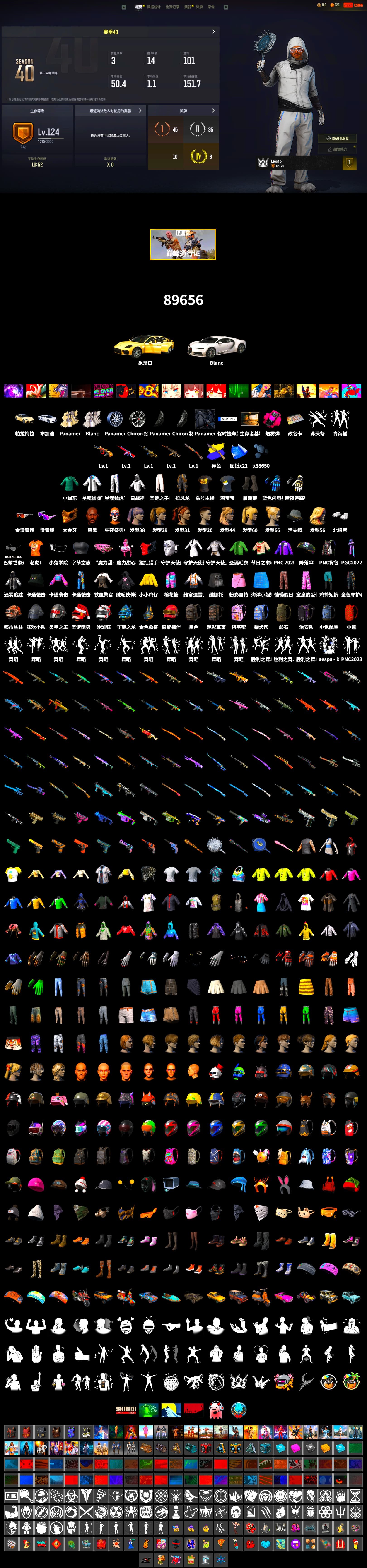 «Panamera Turbo S» Sedan, «Chiron» Sports Car, Magenta Smoke Grenade, Duncan's Infiltrator Handwraps, «Chiron» Sports Car, Jonathan Kamau, Snow Glasses, PGC 2021 Contingent Chaos Mask, Headset Bucket Hat, WackyJacky101's Jacket, Polar Bear Feet, XingHun's Tiger Strike Jacket, XingHun's Tiger Strike Pants, LINE FRIENDS SALLY SET, Harley Quinn's Hair, Jijing's Shorts, StreamerOne, Bunny Academy Sailor Gloves, Parachute, aespa - Pan, Full Autumn — M416, Blue Thunder Gloves, Grizz's Mask, JiBaoBa - 2