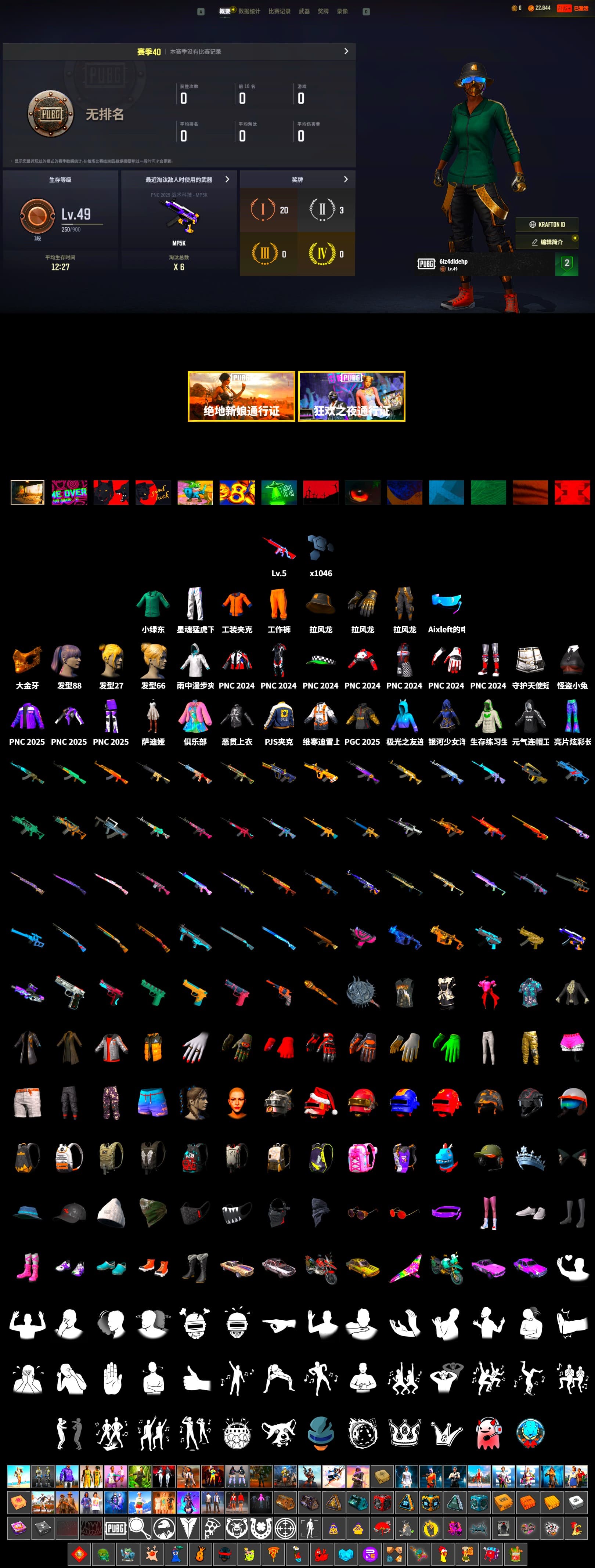 PGC 2021 Contingent Chaos Mask, Work Jacket, XingHun's Tiger Strike Pants, PJS 2019 Phase 2 Jacket, Aixleft's Gaming Streamer Hoodie, Grizz's Mask - 2