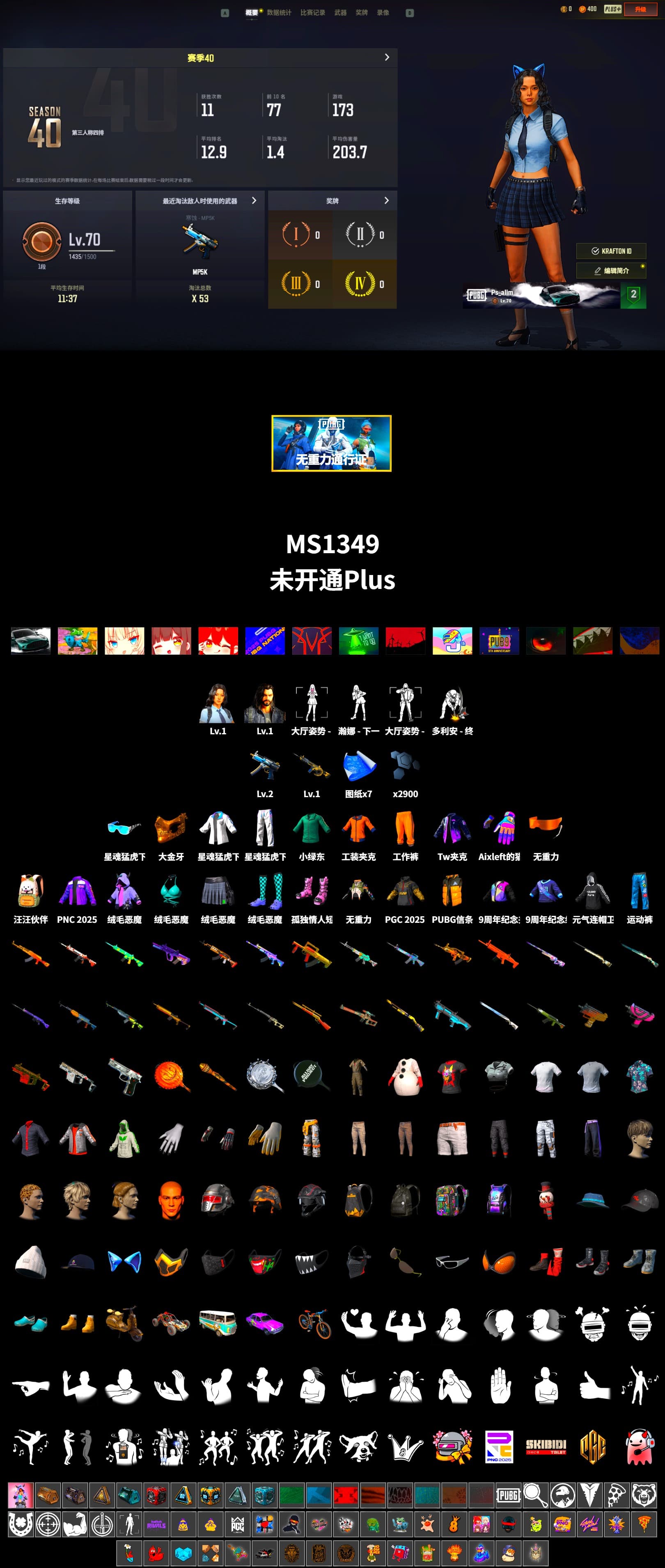 PGC 2021 Contingent Chaos Mask, Work Jacket, XingHun's Tiger Strike Jacket, XingHun's Tiger Strike Pants, Aixleft's Gaming Streamer Hoodie, XingHun's Tiger Strike Snow Glasses, aespa - Pan, Full Autumn — M416, Grizz's Mask, «DBX707» SUV - 2