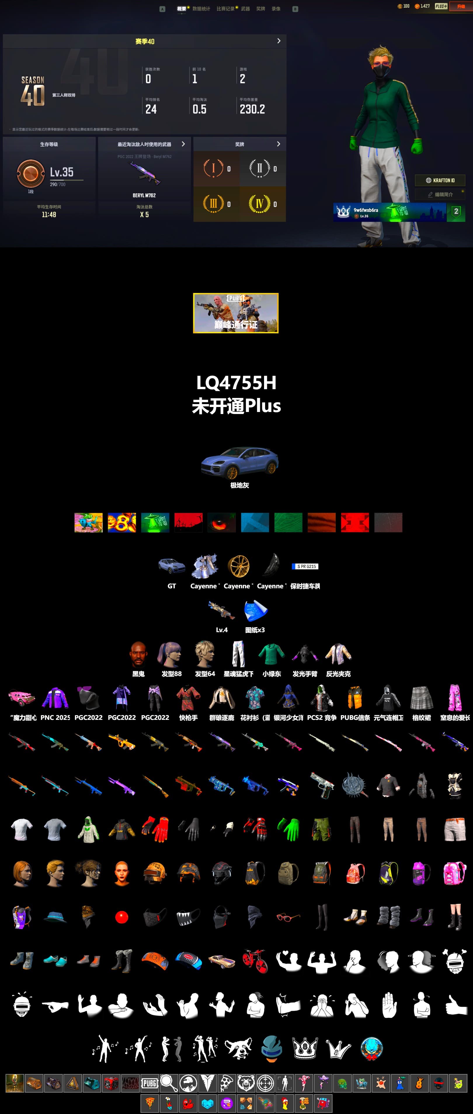 «Cayenne Turbo GT» SUV, Jonathan Kamau, XingHun's Tiger Strike Pants, LINE FRIENDS SALLY SET, Grizz's Mask - 2