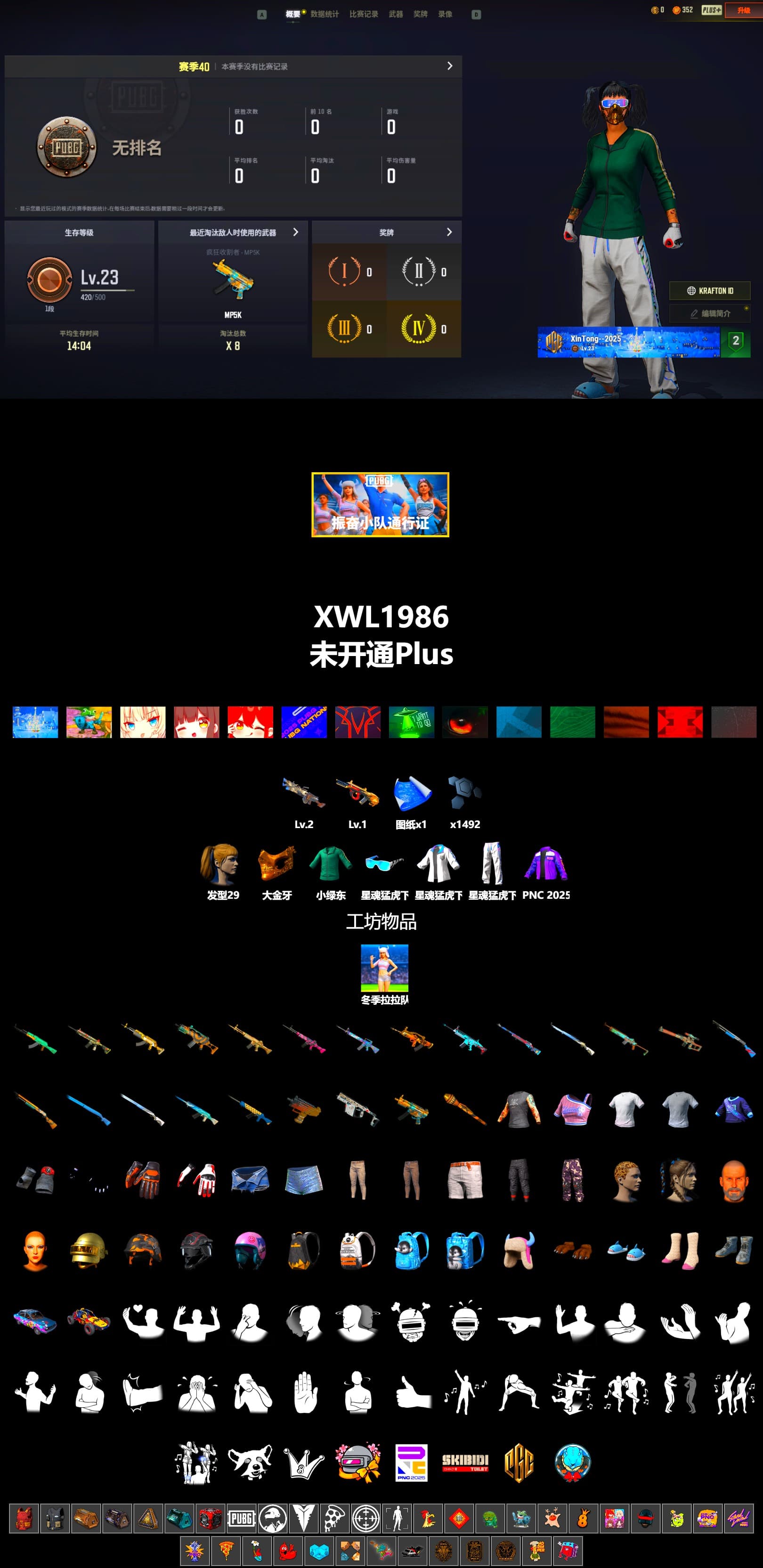PGC 2021 Contingent Chaos Mask, Harley Quinn's Hair, XingHun's Tiger Strike Jacket, XingHun's Tiger Strike Pants, Sideshow Bear Feet, XingHun's Tiger Strike Snow Glasses - 2