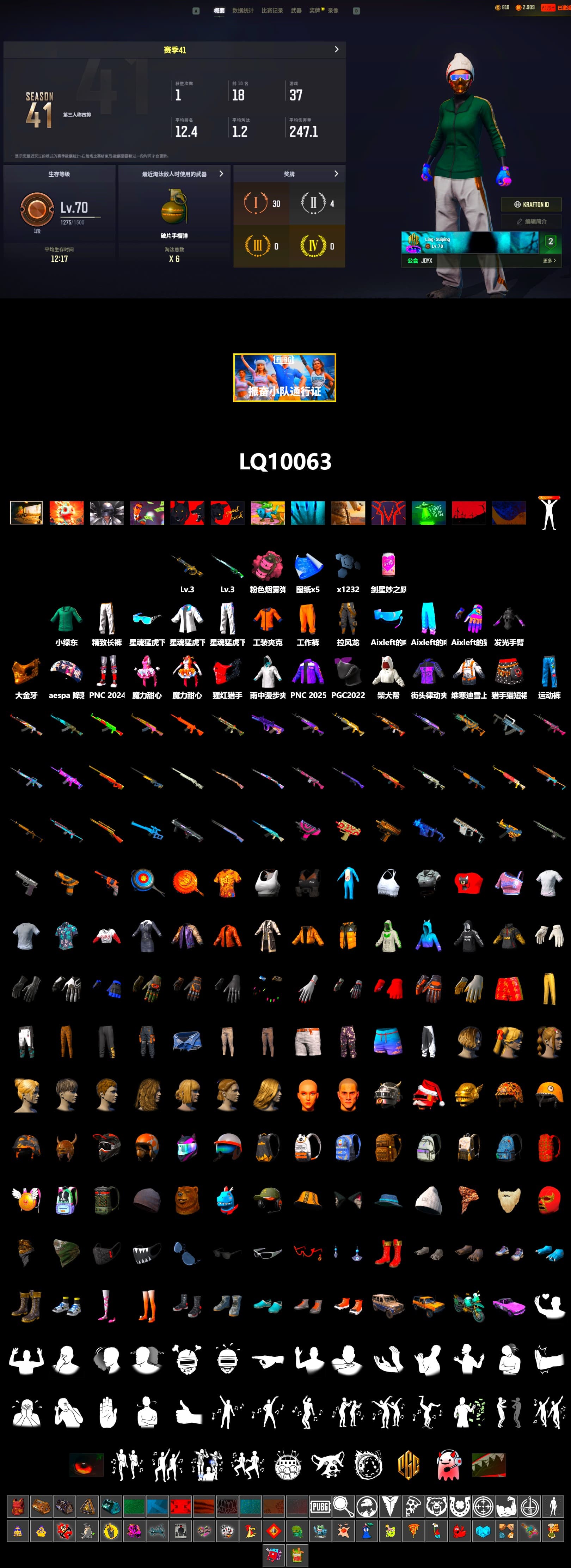 PGC 2021 Contingent Chaos Mask, PLAYERUNKNOWN's Bandana, Work Jacket, aespa Stage, Bunny Academy Sailor Gloves, XingHun's Tiger Strike Jacket, XingHun's Tiger Strike Pants, Aixleft's Gaming Streamer Hoodie, Exquisite Pants, XingHun's Tiger Strike Snow Glasses, Grizz's Mask - 2