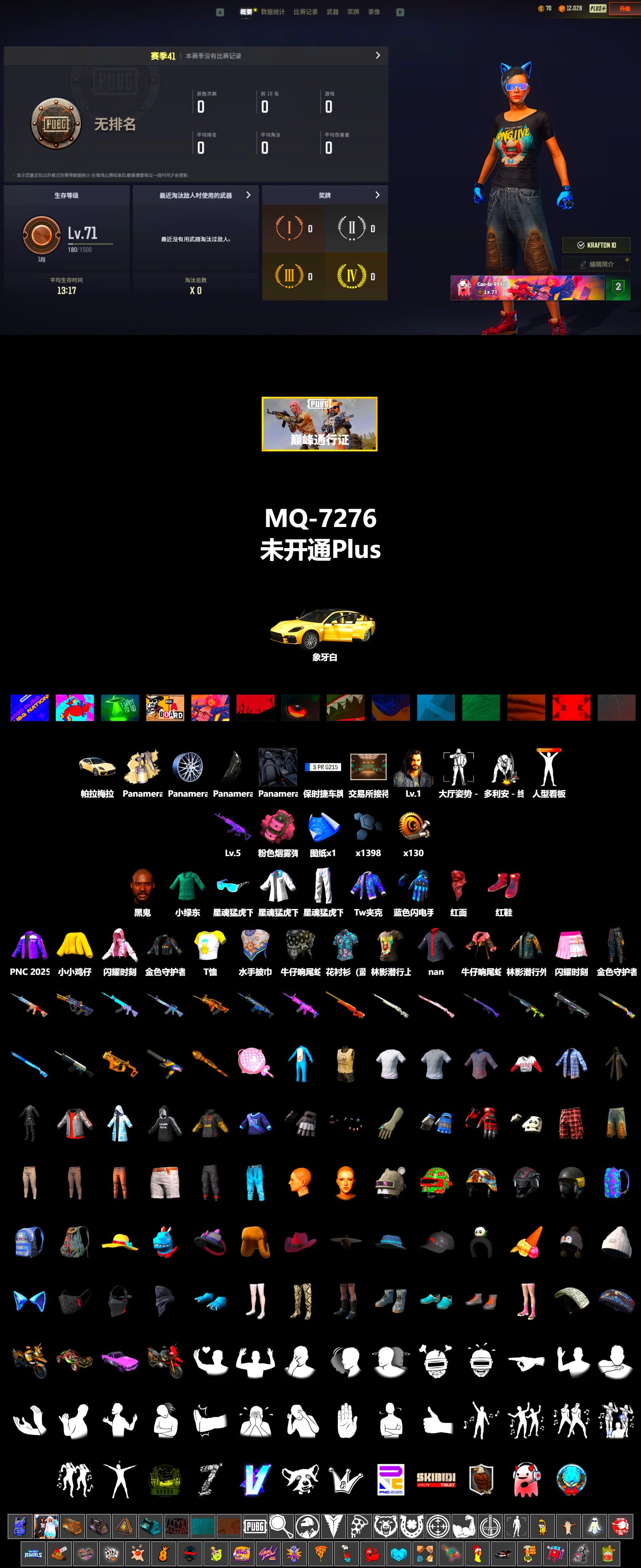 Hi-top Trainers (Red), «Panamera Turbo S» Sedan, Secret Showroom, Jonathan Kamau, PLAYERUNKNOWN's Bandana, Heavy Fur Coat (Black), XingHun's Tiger Strike Jacket, XingHun's Tiger Strike Pants, XingHun's Tiger Strike Snow Glasses, Blue Thunder Gloves, Grizz's Mask - 2