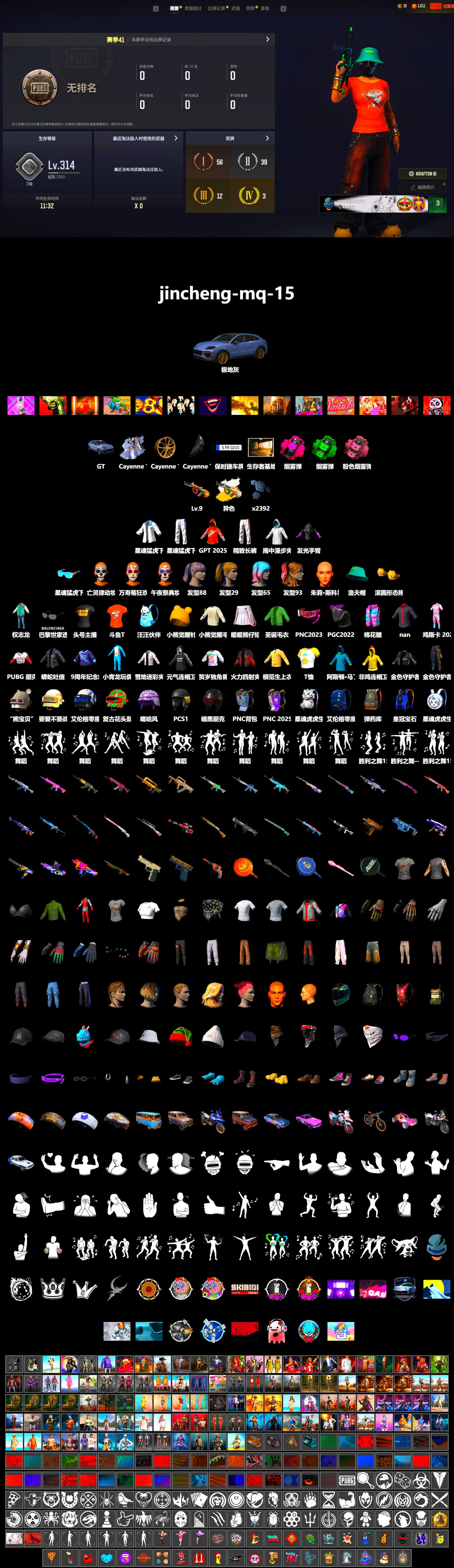 Emerald Smoke Grenade, Magenta Smoke Grenade, «Cayenne Turbo GT» SUV, Harley Quinn's Hair, XingHun's Tiger Strike Jacket, XingHun's Tiger Strike Pants, Exquisite Pants, XingHun's Tiger Strike Snow Glasses, StreamerOne, DOUYU T-shirt, Parachute - 2