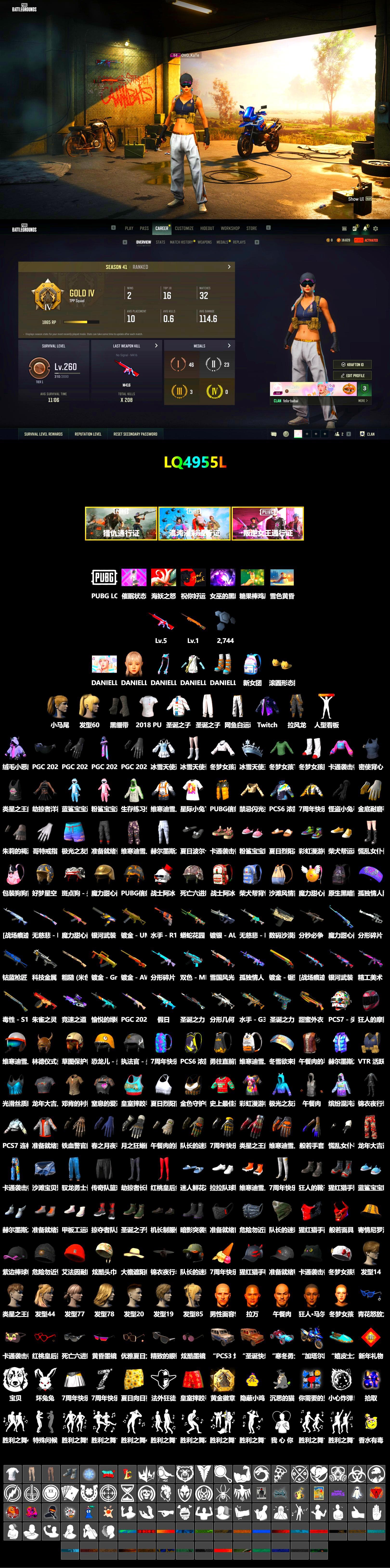 Duncan's Infiltrator Handwraps, Harley Quinn's Hair, PUBG X NEWJEANS DANIELLE SET, Grizz's Mask, 2018 PUBG ALL-STAR T-shirt (Korean) - 2