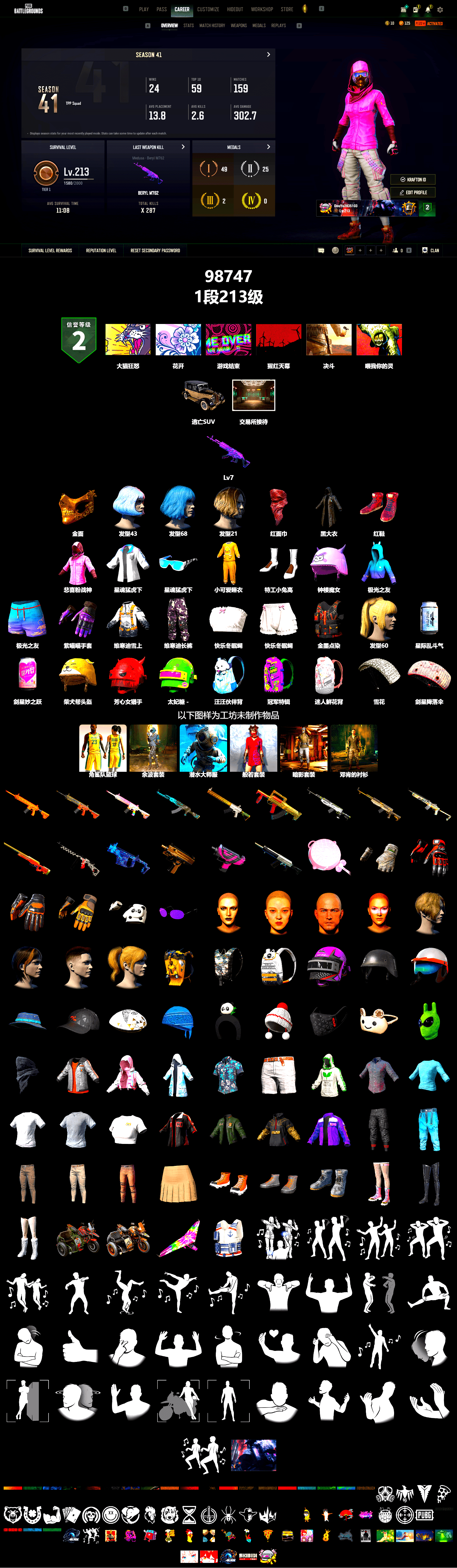 Hi-top Trainers (Red), PGC 2021 Contingent Chaos Mask, PLAYERUNKNOWN's Bandana, Heavy Fur Coat (Black), Rash Beixli Xtra Tough Jacket, XingHun's Tiger Strike Jacket - 2