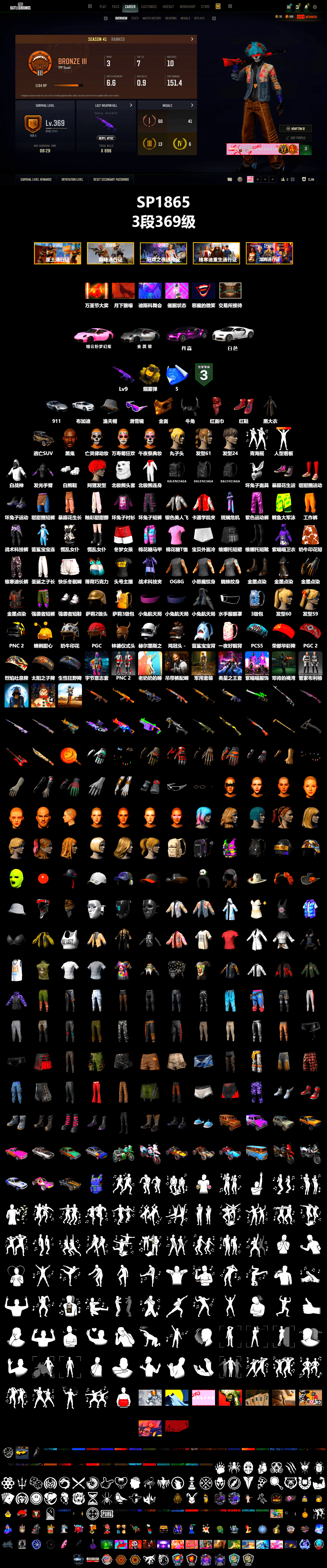 Yellow Smoke Grenade, Hi-top Trainers (Red), «911 Carrera GTS» Sports Car, «Chiron» Sports Car, Jonathan Kamau, Snow Glasses, PGC 2021 Contingent Chaos Mask, Demon Biker Horns, PLAYERUNKNOWN's Bandana, Heavy Fur Coat (Black), Polar Bear Feet, StreamerOne - 2