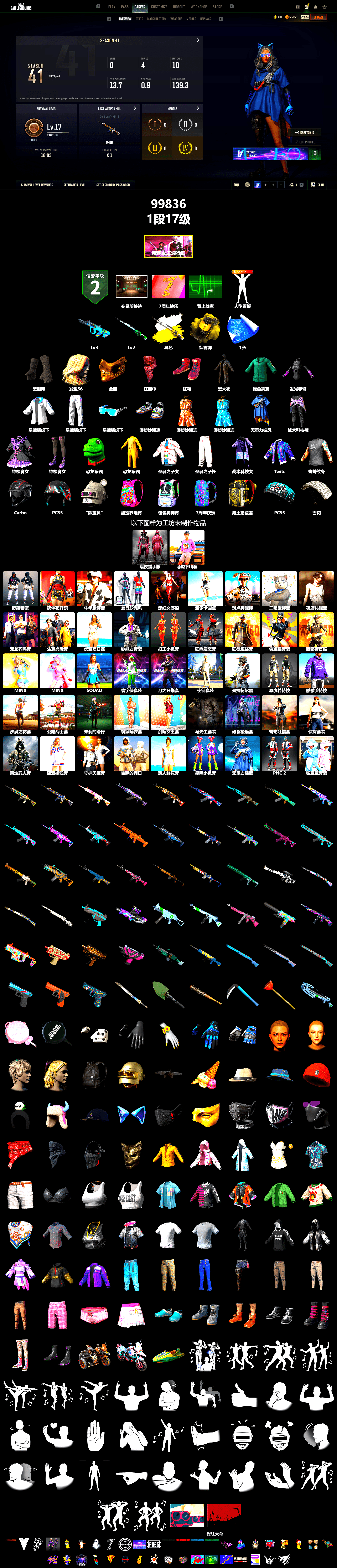 Yellow Smoke Grenade, Hi-top Trainers (Red), Duncan's Infiltrator Handwraps, PGC 2021 Contingent Chaos Mask, PLAYERUNKNOWN's Bandana, Heavy Fur Coat (Black), XingHun's Tiger Strike Jacket, XingHun's Tiger Strike Pants, Blue Thunder Gloves - 2