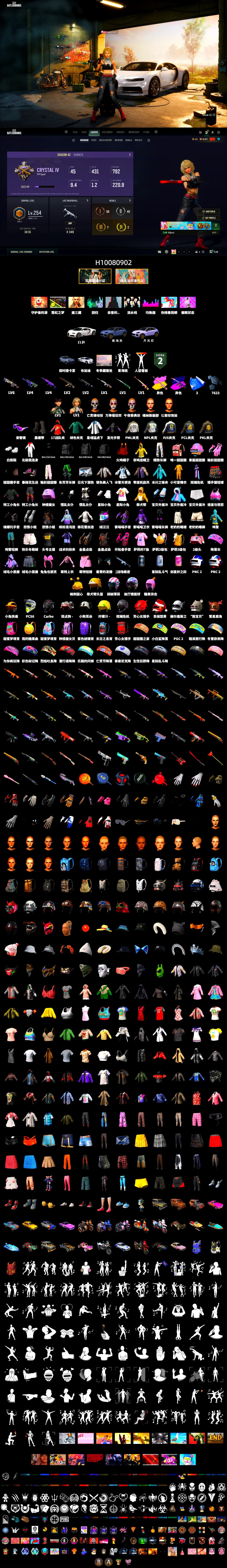 Rest in Pink — Dragunov [1], Rest in Pink - Dragunov (Pink Yellow), Demon's Touch - ACE32 (Purple Fuchsia), Duncan's Infiltrator Handwraps, «Cayenne Turbo GT» SUV, «Chiron» Sports Car, Snow Glasses, Polar Bear Feet - 2