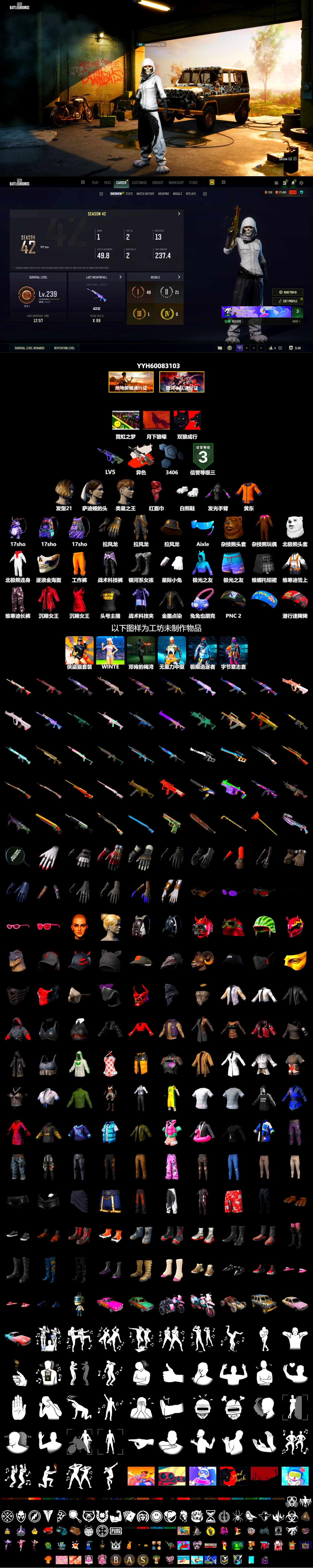 Neon Dream - AUG (White Orange), PLAYERUNKNOWN's Bandana, Polar Bear Feet - 2