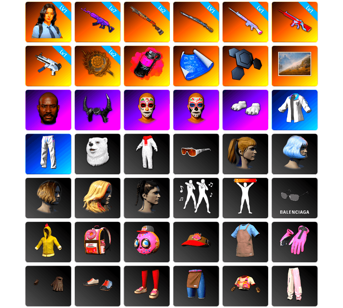 Magenta Smoke Grenade, Jonathan Kamau, Demon Biker Horns, Polar Bear Feet, Harley Quinn's Hair, Bunny Academy Sailor Gloves, XingHun's Tiger Strike Jacket, XingHun's Tiger Strike Pants, XingHun's Tiger Strike Snow Glasses, MET Asia Series Distressed Jeans, Grizz's Mask