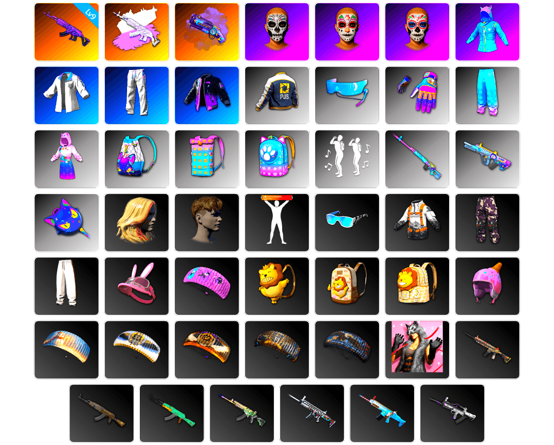 Purple Magical Mist — M79, Aixleft's Gaming Streamer Hoodie, Bunny Academy Sailor Gloves, Rash Beixli Xtra Tough Jacket, XingHun's Tiger Strike Jacket, XingHun's Tiger Strike Pants, PJS 2019 Phase 2 Jacket, Aixleft's Gaming Streamer Hoodie, XingHun's Tiger Strike Snow Glasses, Parachute, Tactical Gloves, Grizz's Mask