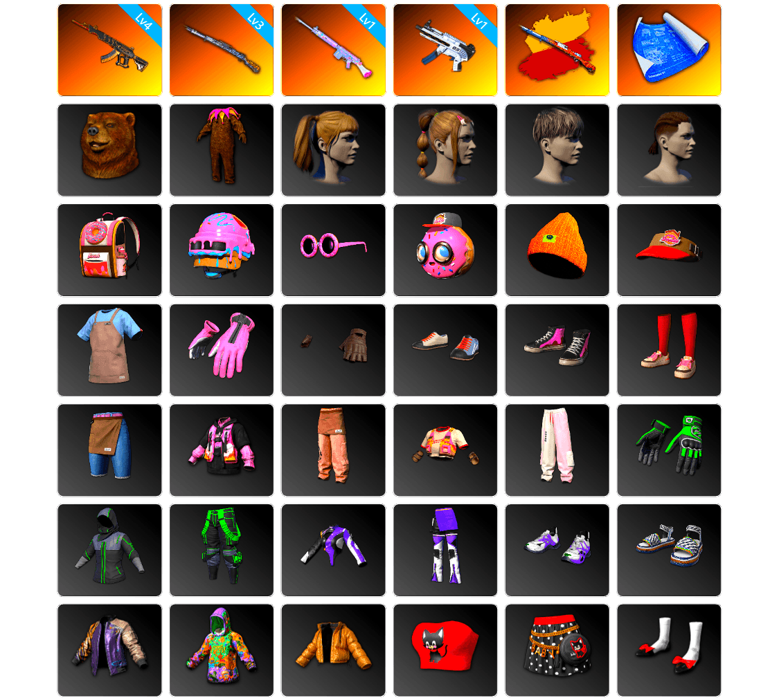 Harley Quinn's Hair, Pigff's Tactical Striker Jacket, StreamerOne, Blue Thunder Gloves, Grizz's Mask, Sideshow Bear Feet