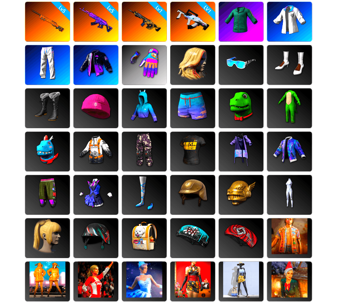 XingHun's Tiger Strike Jacket, XingHun's Tiger Strike Pants, Aixleft's Gaming Streamer Hoodie, XingHun's Tiger Strike Snow Glasses, StreamerOne, Parachute, Grizz's Mask