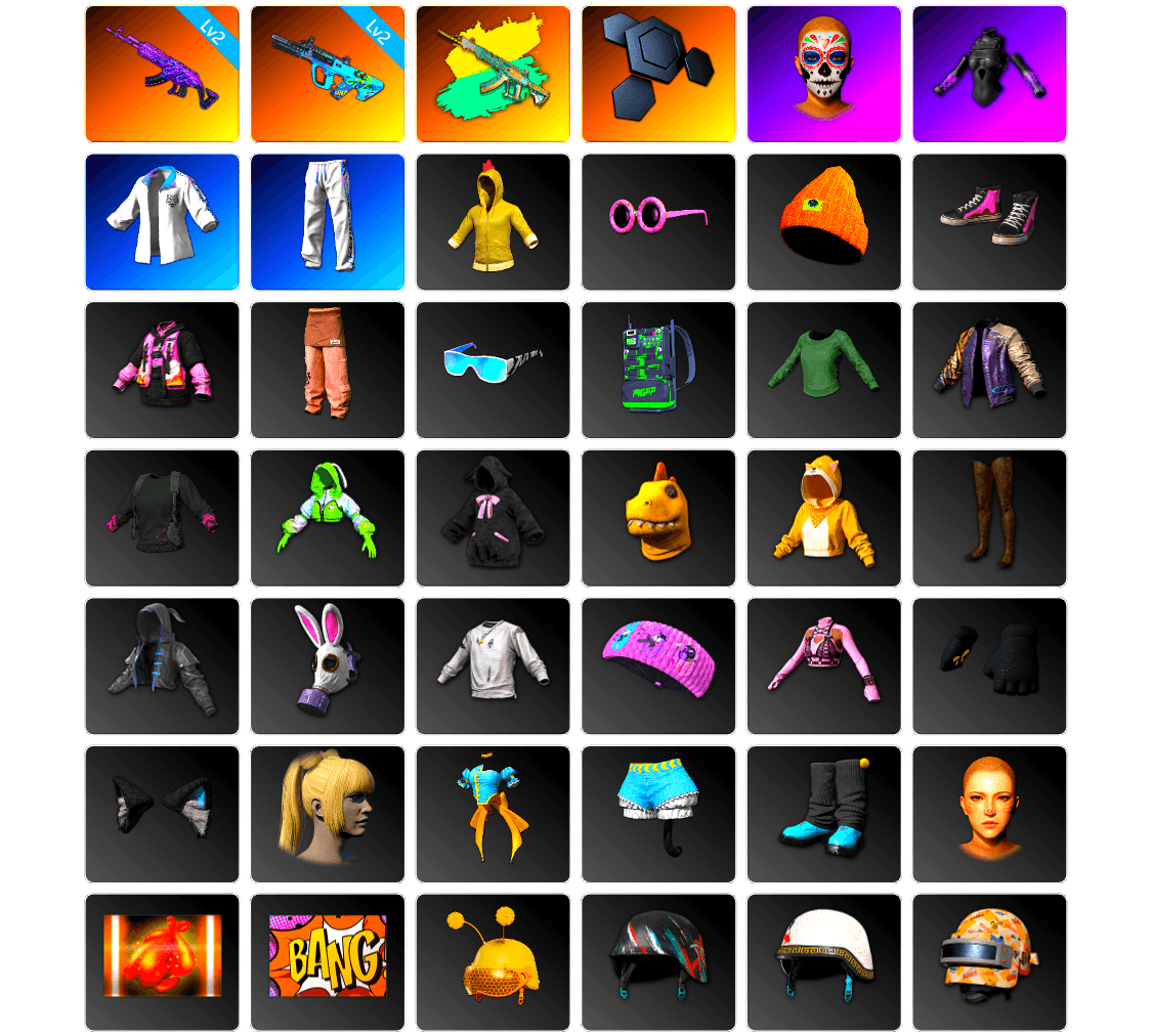 Bunny Academy Sailor Gloves, XingHun's Tiger Strike Jacket, XingHun's Tiger Strike Pants, XingHun's Tiger Strike Snow Glasses, Parachute, Grizz's Mask, Sideshow Bear Feet