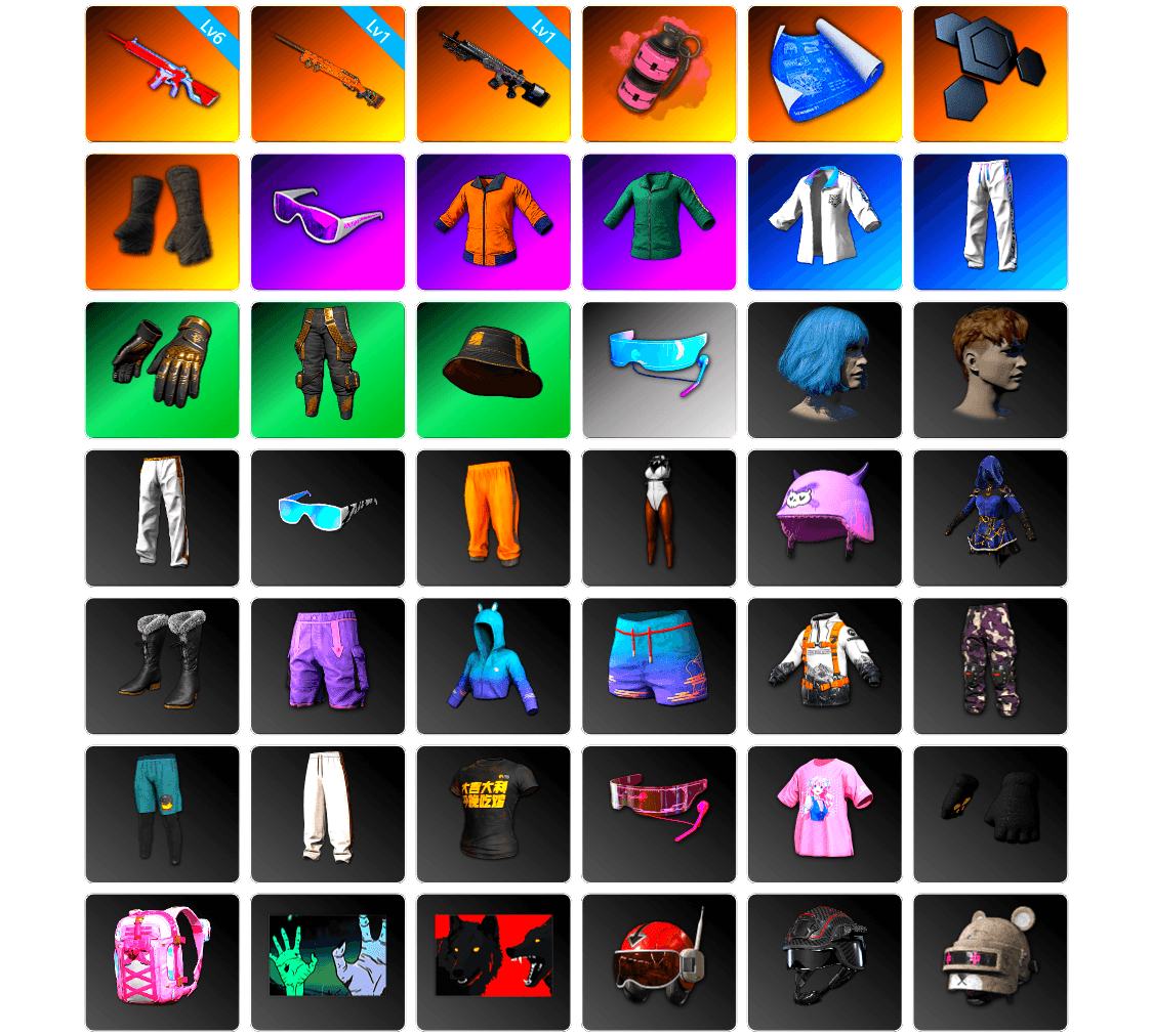 Pink Smoke Grenade, Duncan's Infiltrator Handwraps, Snow Glasses, Work Jacket, XingHun's Tiger Strike Jacket, XingHun's Tiger Strike Pants, Aixleft's Gaming Streamer Hoodie, Exquisite Pants, XingHun's Tiger Strike Snow Glasses, Jijing's Shorts, StreamerOne, Grizz's Mask