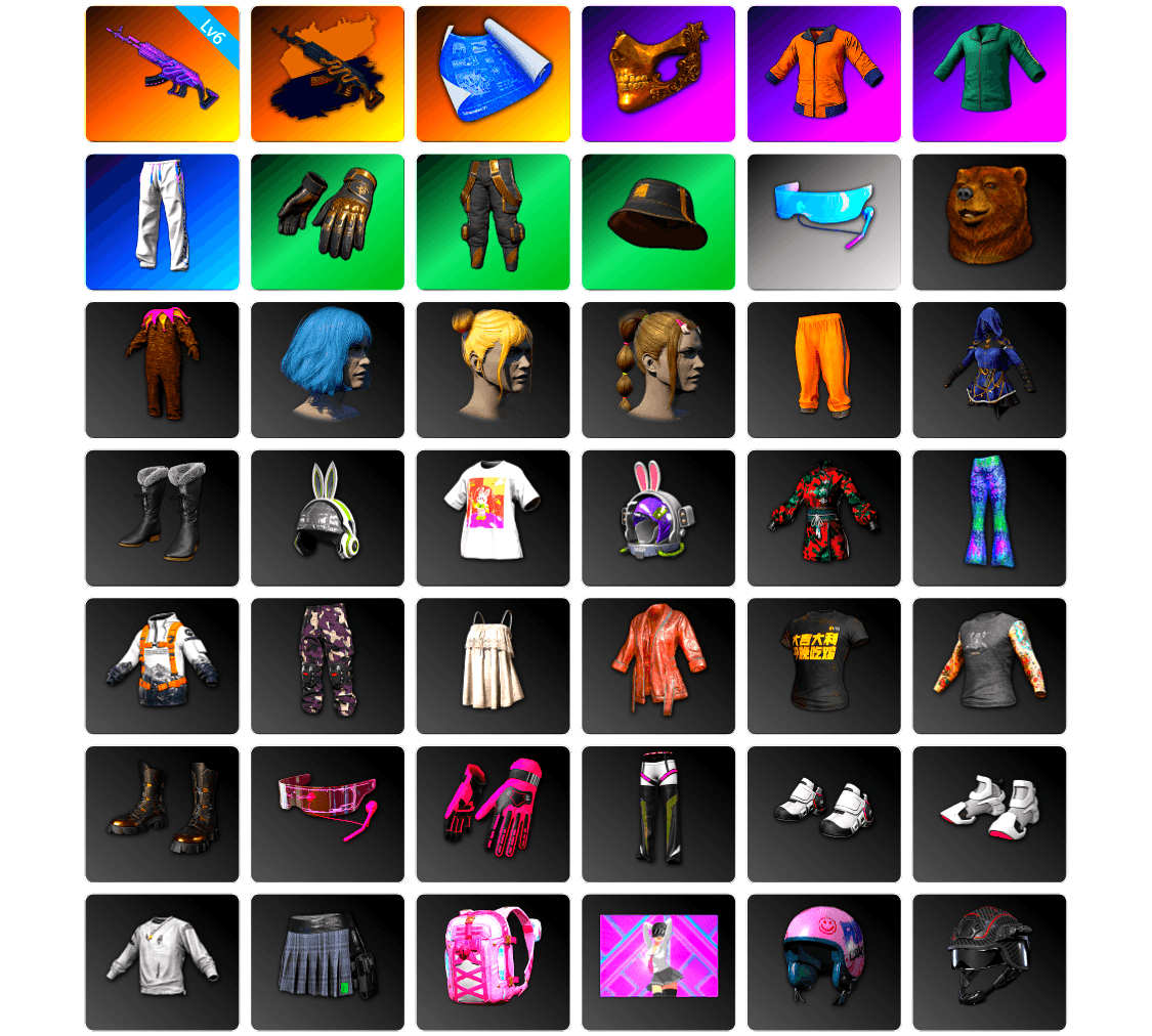 PGC 2021 Contingent Chaos Mask, Work Jacket, Bunny Academy Sailor Gloves, XingHun's Tiger Strike Pants, Aixleft's Gaming Streamer Hoodie, StreamerOne, Grizz's Mask, Sideshow Bear Feet