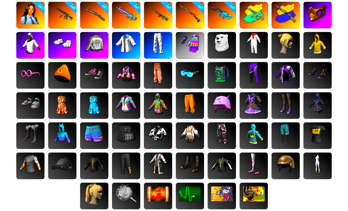 PGC 2021 Contingent Chaos Mask, WackyJacky101's Jacket, Polar Bear Feet, PML 2019 Phase 2 Jacket, XingHun's Tiger Strike Jacket, XingHun's Tiger Strike Pants, Aixleft's Gaming Streamer Hoodie, XingHun's Tiger Strike Snow Glasses, Jijing's Shorts, StreamerOne, Blue Thunder Gloves, Grizz's Mask