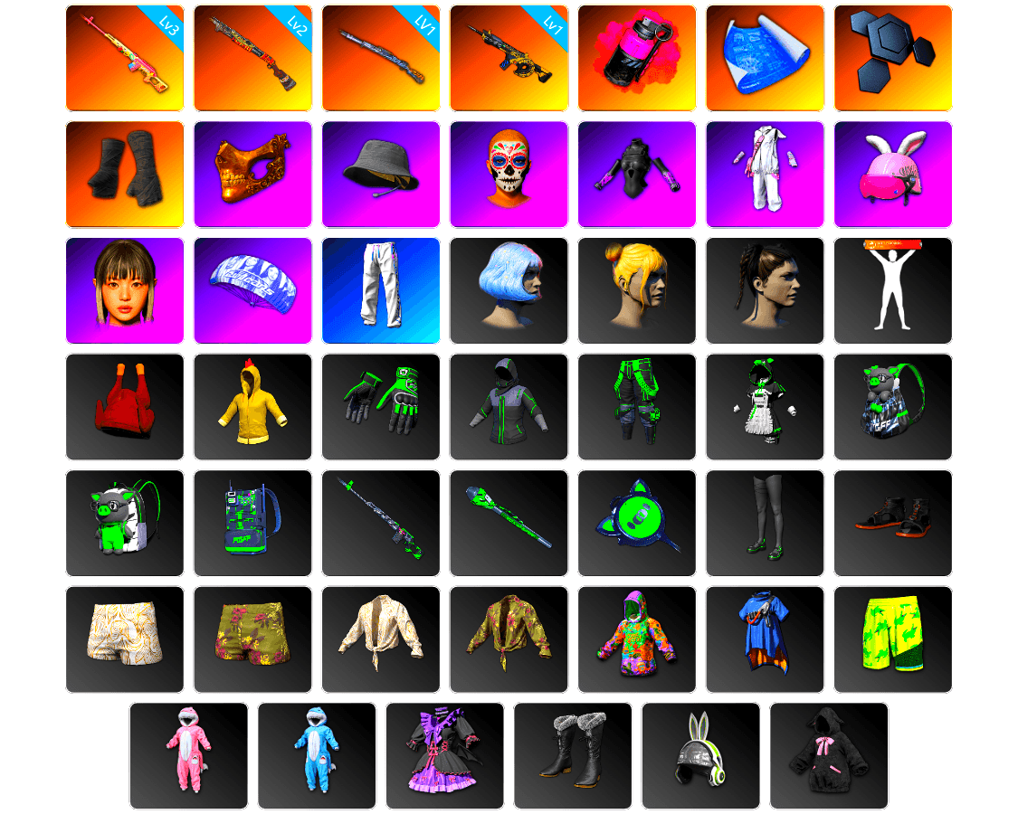 Rest in Pink — Dragunov [3], Magenta Smoke Grenade, Duncan's Infiltrator Handwraps, PGC 2021 Contingent Chaos Mask, Headset Bucket Hat, Bunny Academy Sailor Gloves, Parachute, XingHun's Tiger Strike Pants, Pigff's Tactical Striker Jacket, Jijing's Shorts