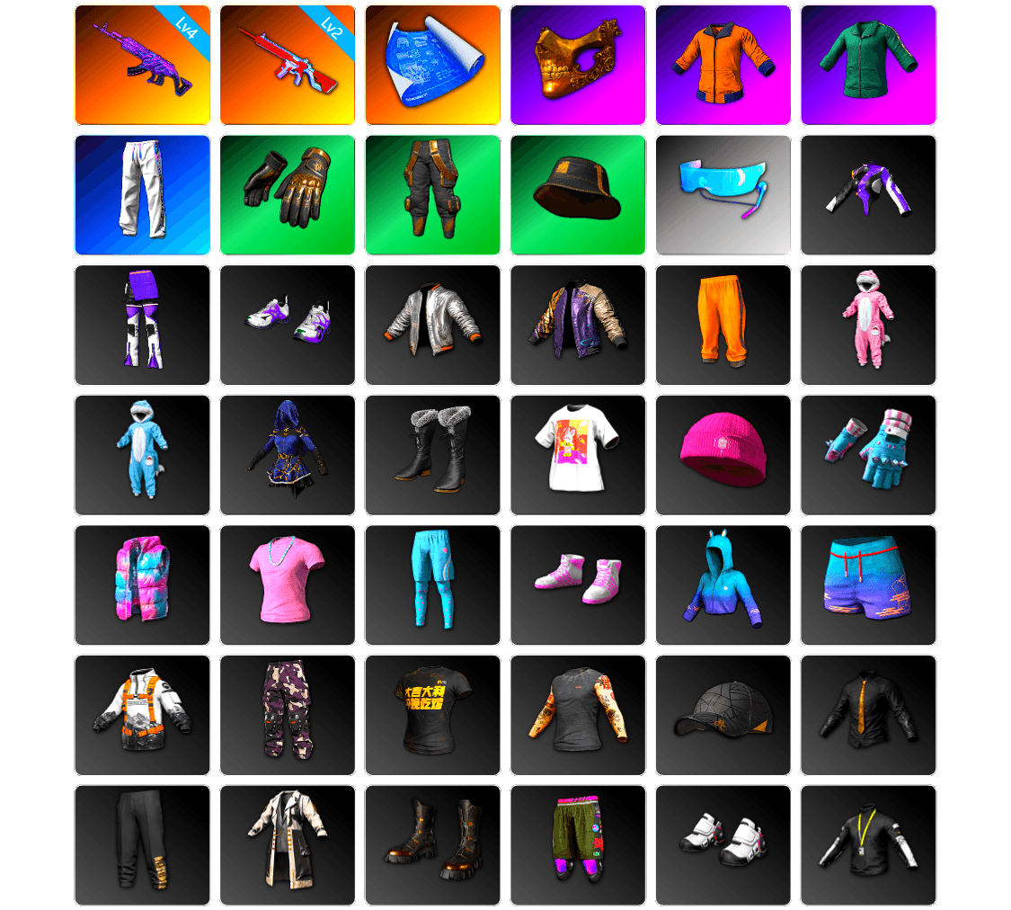 PGC 2021 Contingent Chaos Mask, Work Jacket, Bunny Academy Sailor Gloves, XingHun's Tiger Strike Pants, Aixleft's Gaming Streamer Hoodie, StreamerOne, Diva Glasses (White), Grizz's Mask, Sideshow Bear Feet, LINE FRIENDS SALLY SET