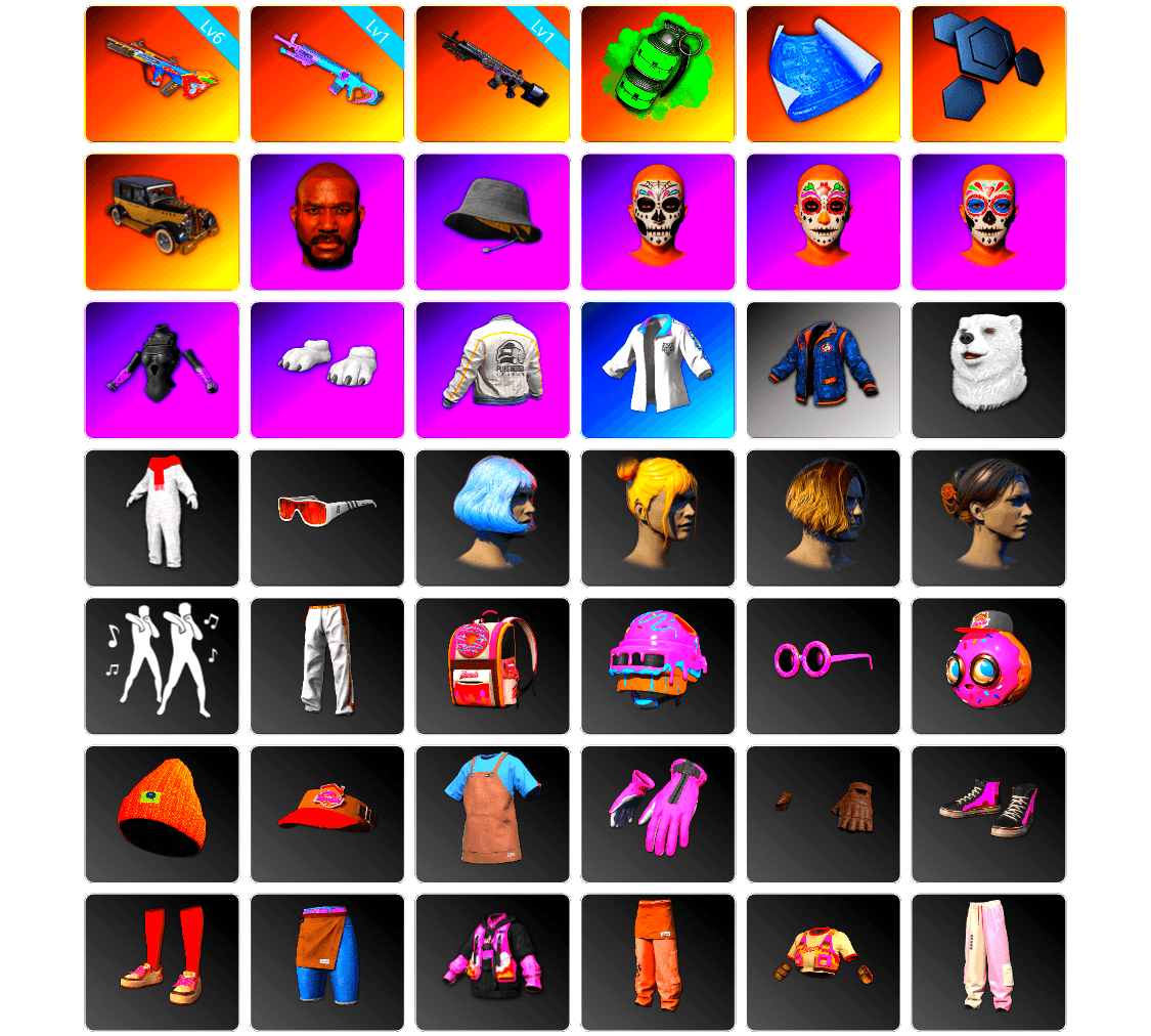 Emerald Smoke Grenade, Jonathan Kamau, Headset Bucket Hat, Polar Bear Feet, Bunny Academy Sailor Gloves, PEL 2019 Phase 2 Jacket, XingHun's Tiger Strike Jacket, Exquisite Pants, XingHun's Tiger Strike Snow Glasses, Pigff's Tactical Striker Jacket, MET Asia Series Distressed Jeans, StreamerOne, Shark Bite - Kar98k, Grizz's Mask