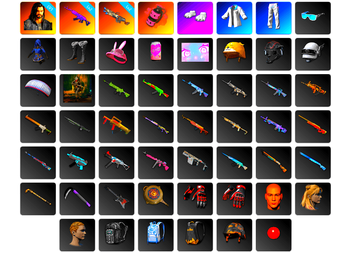 Pink Smoke Grenade, Polar Bear Feet, Bunny Academy Sailor Gloves, XingHun's Tiger Strike Jacket, XingHun's Tiger Strike Pants, XingHun's Tiger Strike Snow Glasses, Grizz's Mask