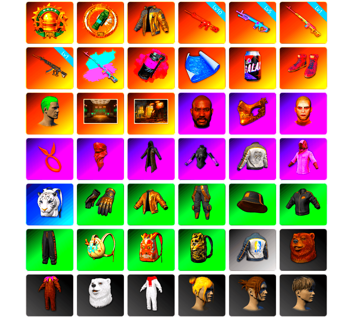 Rest in Pink — Dragunov [1], Magenta Smoke Grenade, Hi-top Trainers (Red), The Joker's Hair, Secret Showroom, Jonathan Kamau, PGC 2021 Contingent Chaos Mask, The Joker's Hair, PLAYERUNKNOWN's Bandana, Heavy Fur Coat (Black), Rash Beixli Xtra Tough Jacket, Bunny Academy Sailor Gloves, Rash Beixli Xtra Tough Jacket, Desolate Warehouse, PML 2019 Phase 2 Jacket, NPL 2019 Phase 2 Jacket, StreamerOne, Grizz's Mask, DOUYU T-shirt, Sideshow Bear Feet