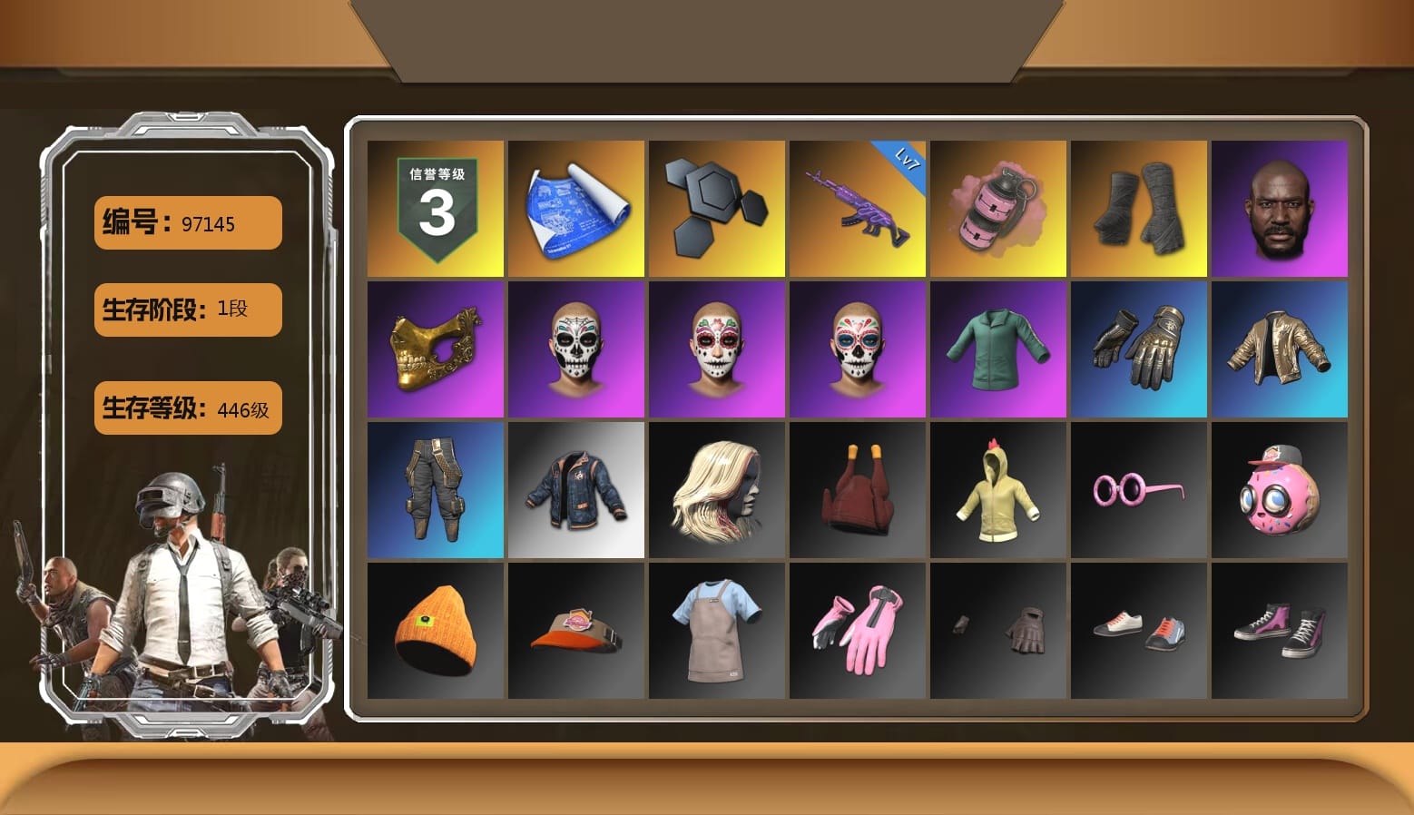 Pink Smoke Grenade, Duncan's Infiltrator Handwraps, Jonathan Kamau, PGC 2021 Contingent Chaos Mask, Bunny Academy Sailor Gloves, Grizz's Mask