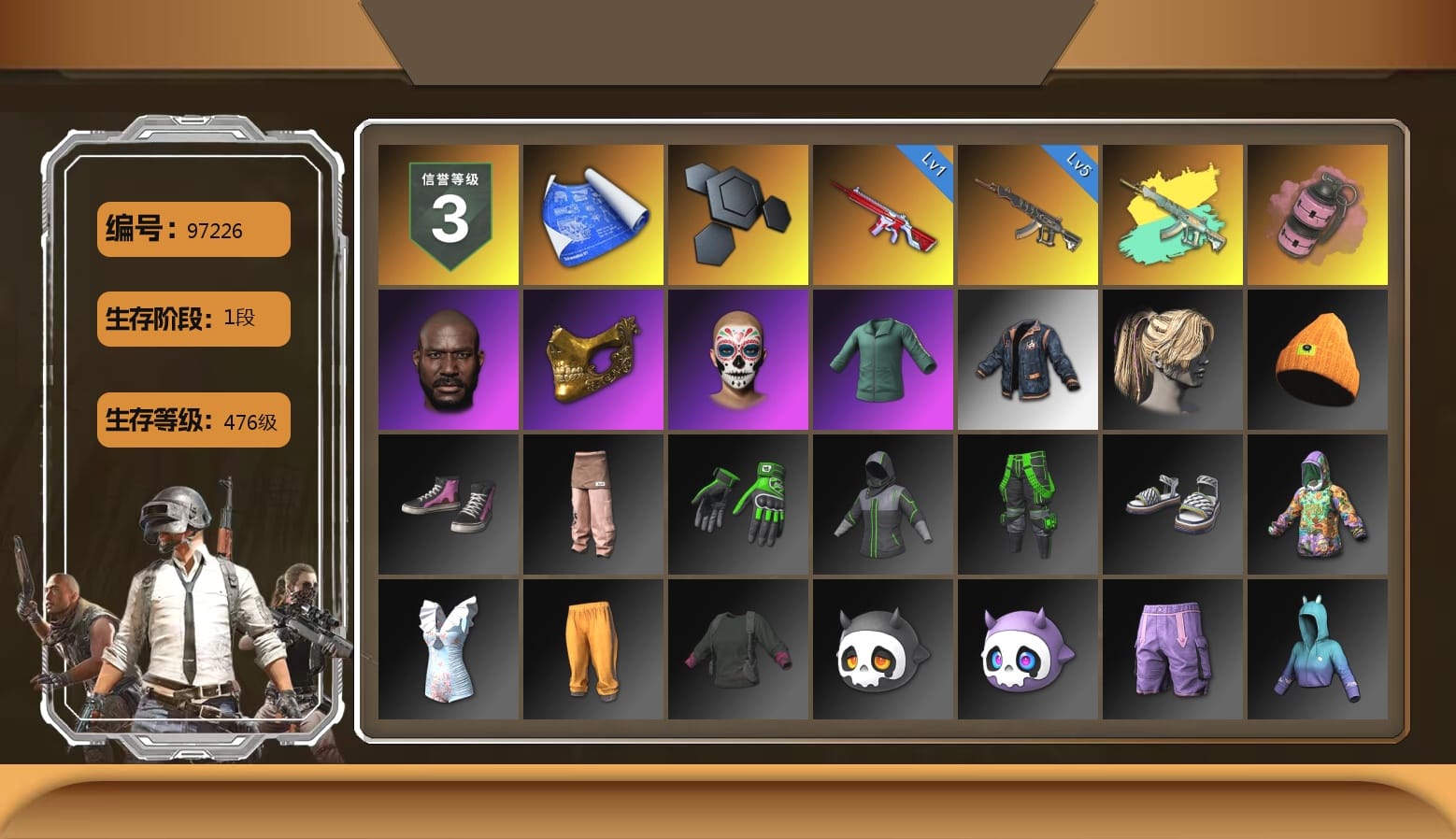 Pink Smoke Grenade, Jonathan Kamau, PGC 2021 Contingent Chaos Mask, Bunny Academy Sailor Gloves, Pigff's Tactical Striker Jacket, StreamerOne, Training Jacket (Green), Blue Thunder Gloves, Diva Glasses (White), Grizz's Mask