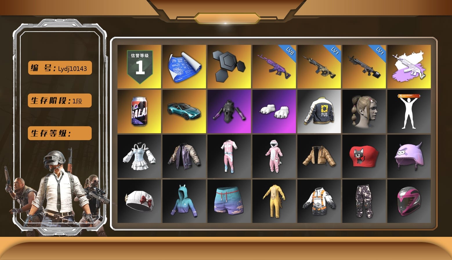 «V12 Vantage Roadster (Luxe)» Sports Car, Polar Bear Feet, PJS 2019 Phase 2 Jacket, Grizz's Mask, DOUYU T-shirt, «DBX707» SUV