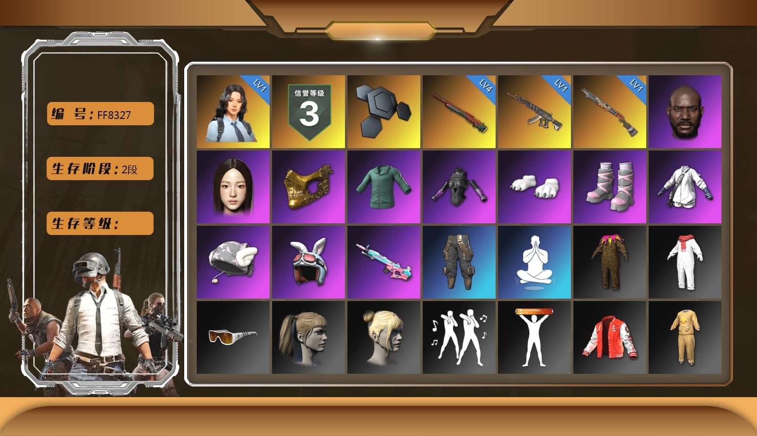 Jonathan Kamau, PGC 2021 Contingent Chaos Mask, Polar Bear Feet, Harley Quinn's Hair, Bunny Academy Sailor Gloves, Grizz's Mask