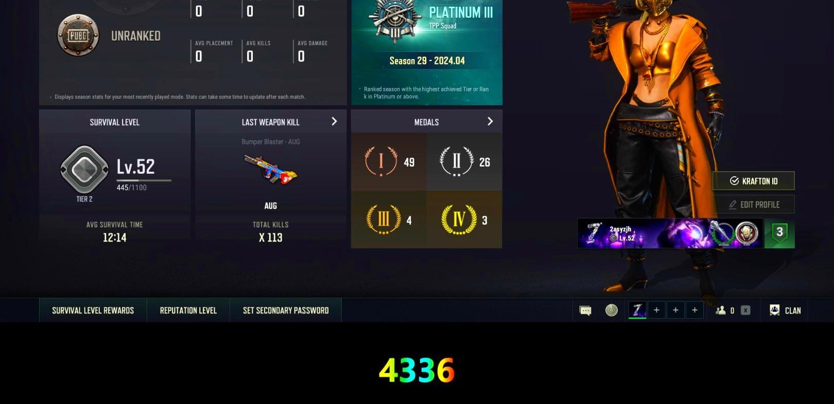 Rest in Pink — Dragunov [1], Blue Smoke Grenade, Hi-top Trainers (Red), PGC 2021 Contingent Chaos Mask, Demon Biker Horns, PLAYERUNKNOWN's Bandana, Heavy Fur Coat (Black), Polar Bear Feet, Harley Quinn's Hair, Bunny Academy Sailor Gloves, Sideshow Bear Feet, XiongDi Hoodie, StreamerOne, Full Autumn — M416, Grizz's Mask
