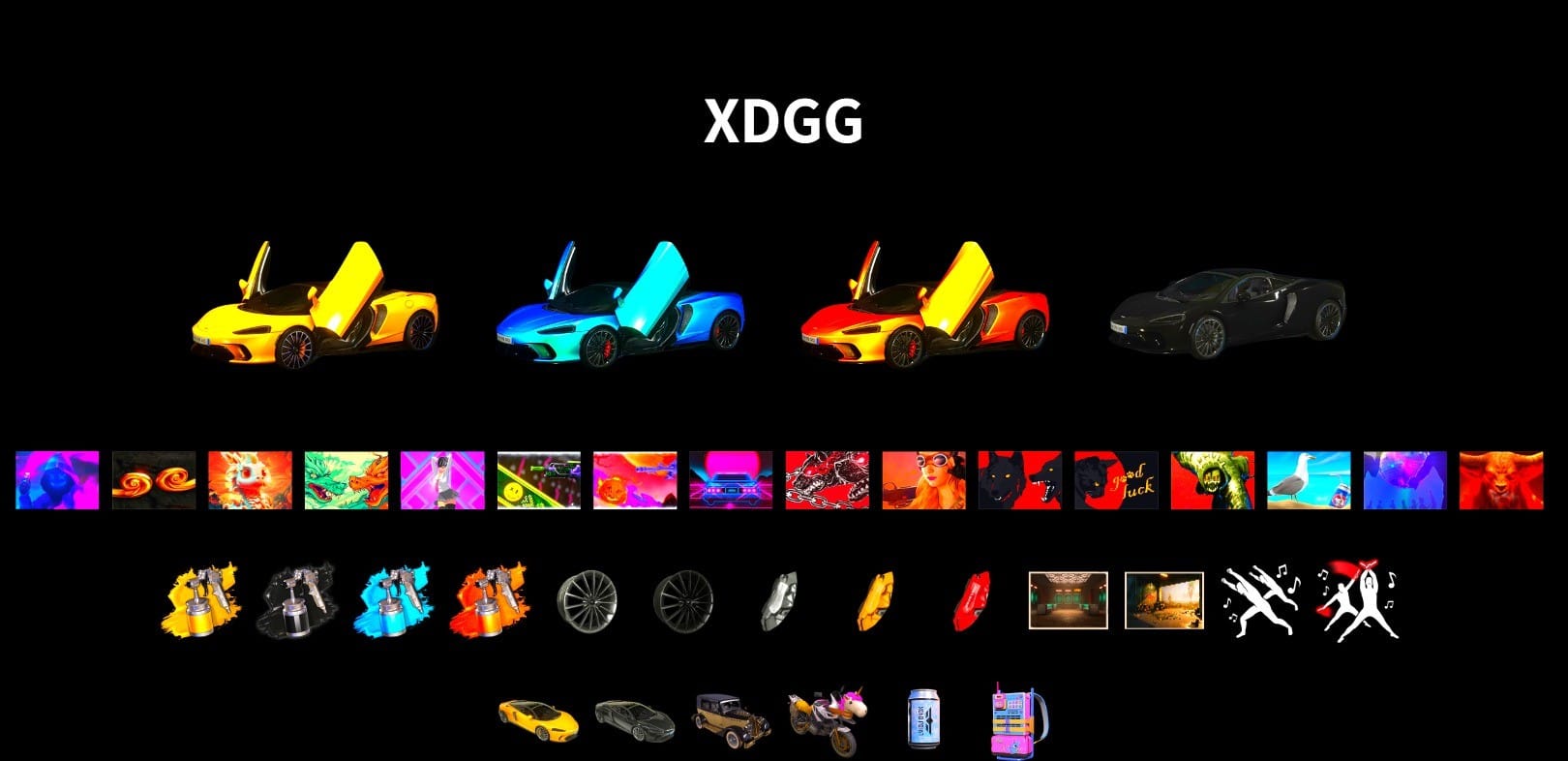 Purple Smoke Grenade, Hi-top Trainers (Red), Heybox Gloves, Harley Quinn's Hair, «McLaren GT Elite» Sports Car, Secret Showroom, Ashek's AKM, Lumi's Kar98k, 9S's Hairstyle, Snow Glasses, PGC 2021 Contingent Chaos Mask, Headset Bucket Hat, Demon Biker Horns, PLAYERUNKNOWN's Bandana, Heavy Fur Coat (Black), Polar Bear Feet, Rash Beixli Xtra Tough Jacket, Hairstyle PGI.S, Bunny Academy Sailor Gloves, Rash Beixli Xtra Tough Jacket, Pirate KIM's M416, MadDog — M16A4, Pirate KIM's SKS, PEL 2019 Phase 2 Jacket, PCL 2019 Phase 2 Jacket, PKL 2019 Phase 2 Jacket, Sideshow Bear Feet, XiongDi Hoodie, NH-Esports Jacket, Jijing's Shorts, XingHun's Hoodie, Xinghun's Tracksuit Pants, StreamerOne, Winner Winner Chicken Dinner T-Shirt (Red), Full Autumn — M416, Bengal Blade - SCAR-L, Diva Glasses (White), Grizz's Mask, MET Asia Series Bomber Jacket, GLL Grand Slam Sweatshirt, JiBaoBa, Parachute